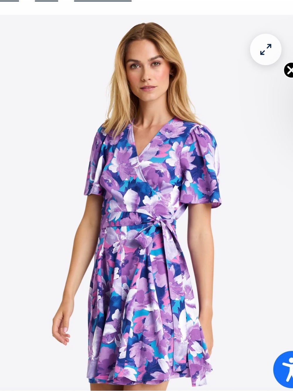 Draper James (Reese Witherspoon store) Floral Wrap Mini Dress